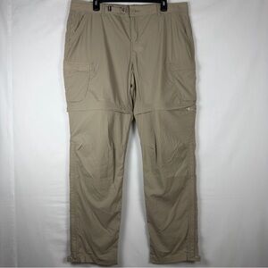REI Coop Women’s 16 Convertible Pants Shorts Zip Off Beige Relaxed Nylon Outdoor